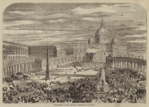 Domenica di Pasqua a Roma, la benedizione papale a San Pietro da Edmond Morin